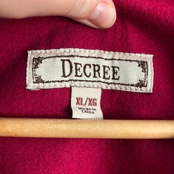 Decree Pink Peplum Hooded Wool Pea Coat - Picture 6 of 11